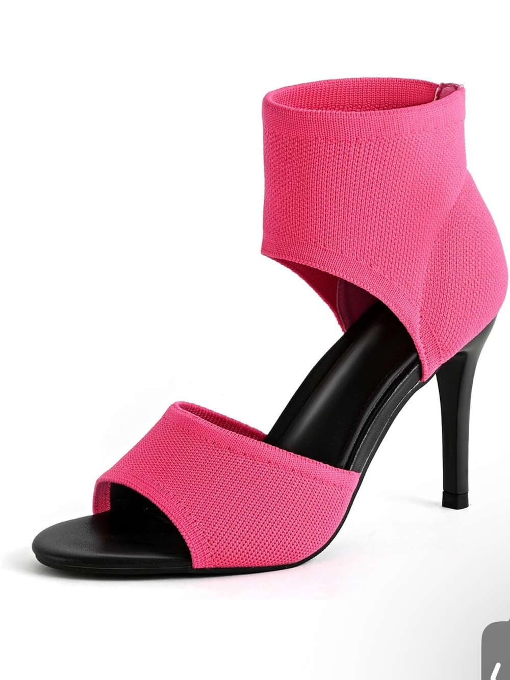 NewBella Women's Hot Pink Open-Toe Ankle Cuff High Heel Sandals